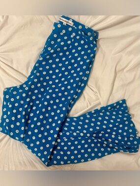 Reformation Bright Blue Daisy Leggings